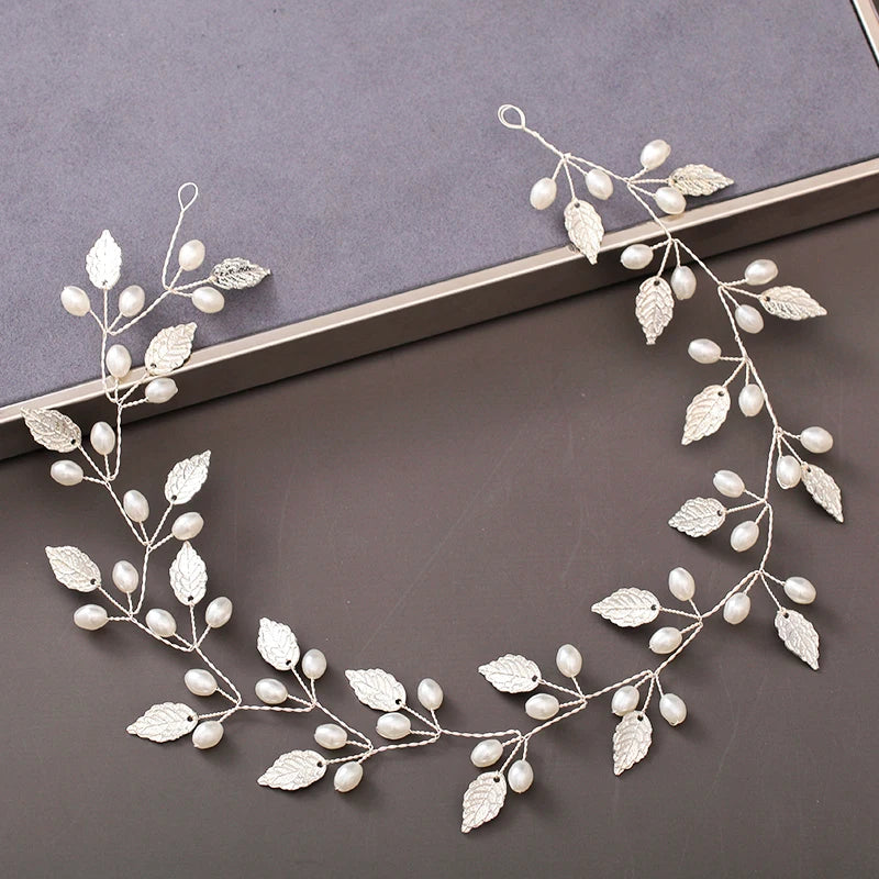 Pearl Crystal  Headband Hairband Rhinestone  Hair Accessories Jewelry Vine For Women