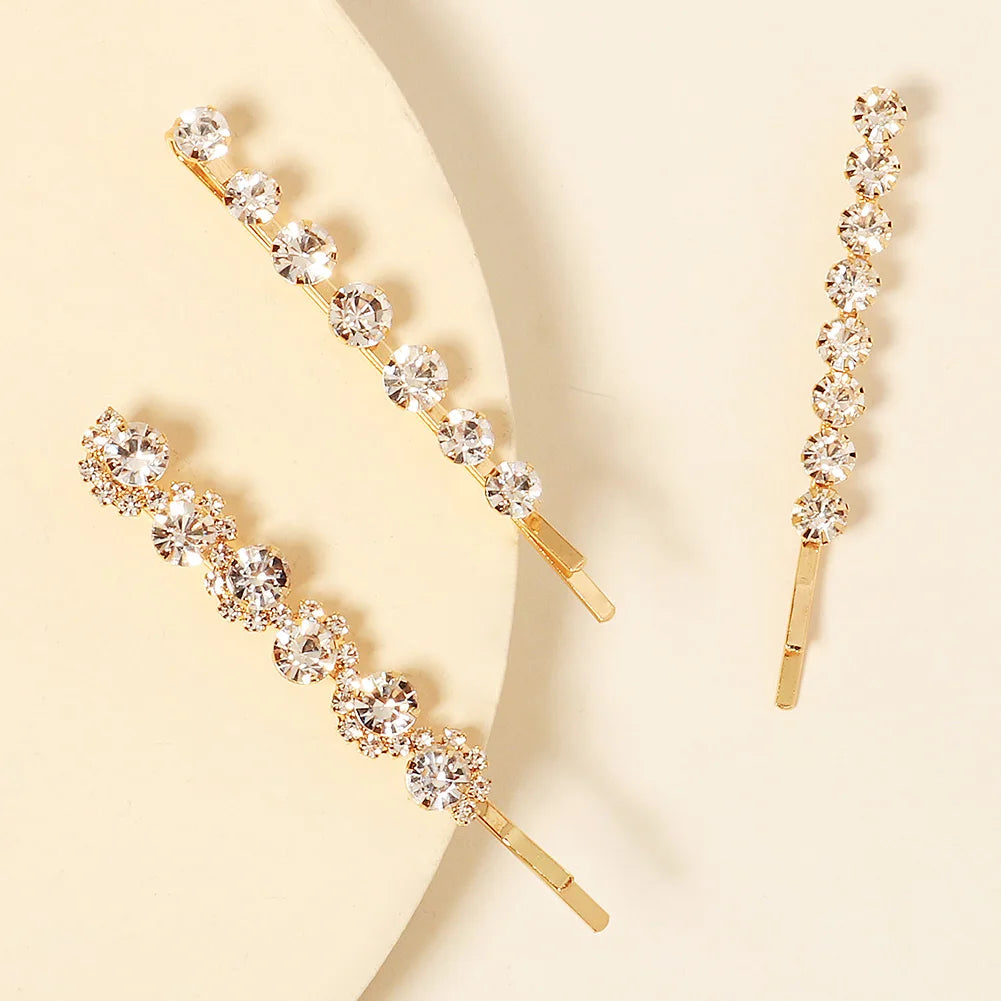 Fashion Barrettes Clear Crystal Women Hair Ornaments Hair Pins Women Hair Clips  Hair Jewelry Accessories