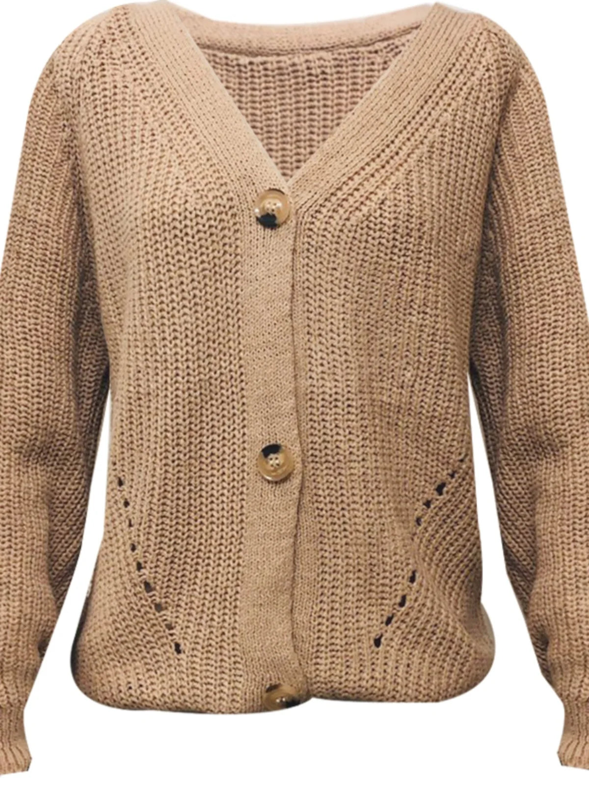 Cardigan Sweater Women Cozy Soft Knit Button Up V-Neck Jumper Basic Knitwear Autumn Winter Outfit
