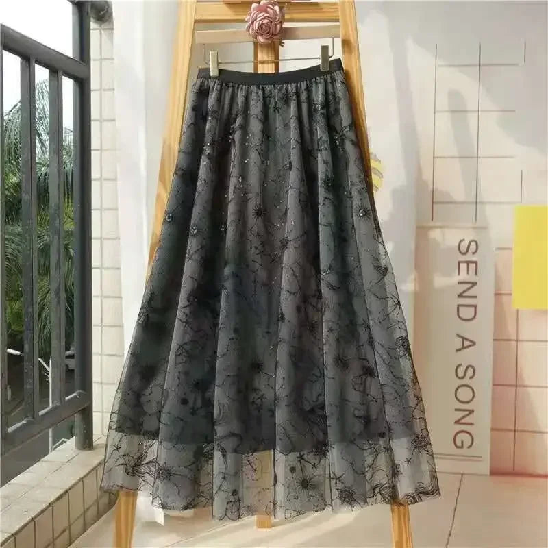 Vintage Long Skirt Ethnic Style