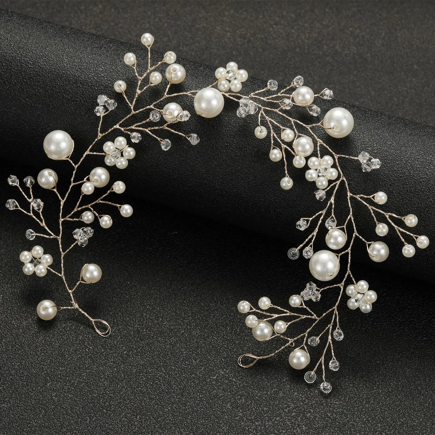Elegant Women Hair Accessories  Headband Crystal Pearl Hairband Head Ornament Ladies  Hair Jewelry