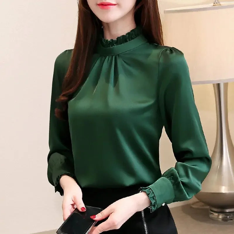 Chiffon Blouse  Long Sleeve  Office