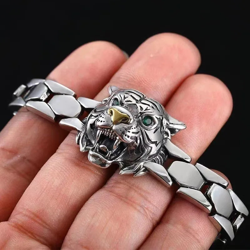 domineering rock men's bracelet High quality metal tiger Chinese Loong accessories bracelet