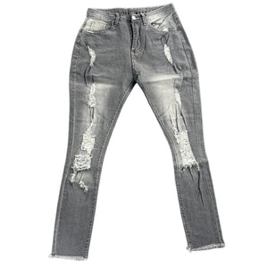Ladies High Waist Skinny Jeans Stretch Ripped Denim Pants Distressed Cropped Trousers Casual Streetwear Fashion