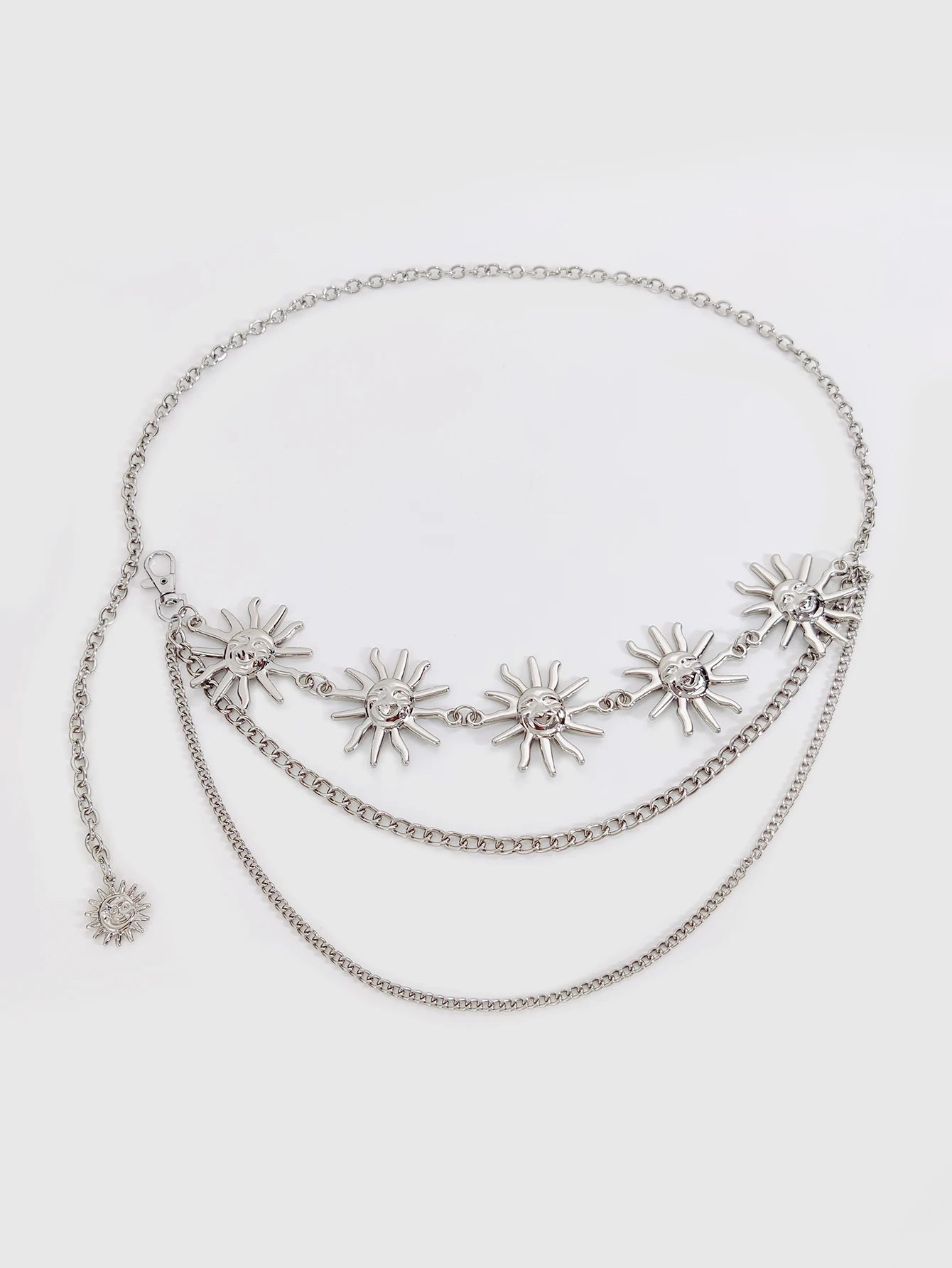 Tassel Waist Gold Chain Belt Accessory  Metal Sun  Moon Belts For Women High Quality Luxury Waistband