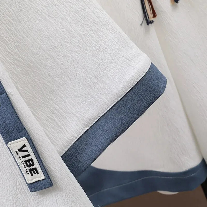 Casual Sets Male Shorts and Shirts Men Shirts + Shorts Summer Elastic Waist Sportswear Men's Printing Pattern Men's Fashion