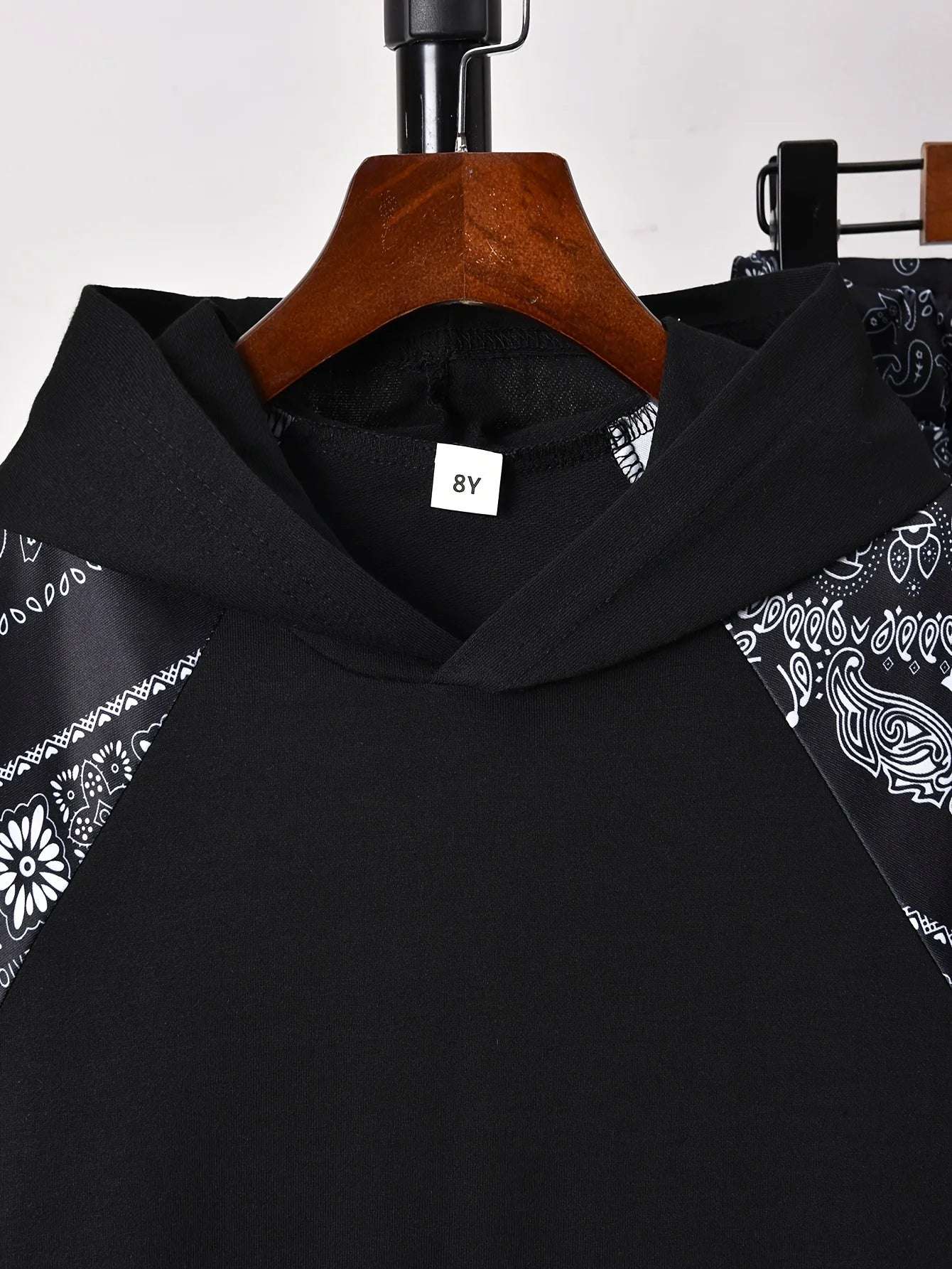 Large Men's 3D Digital Creative Simple Printed Hoodie Set Men's Clothing Thickened and Velvet Hoodie