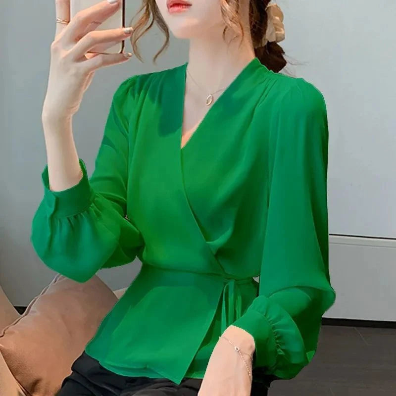 Spring Autumn Office Long Sleeve Shirt Slim