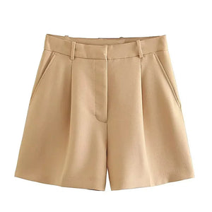 Shorts Woman Pleated Baggy Shorts For Women Casual High Waist Short Pants