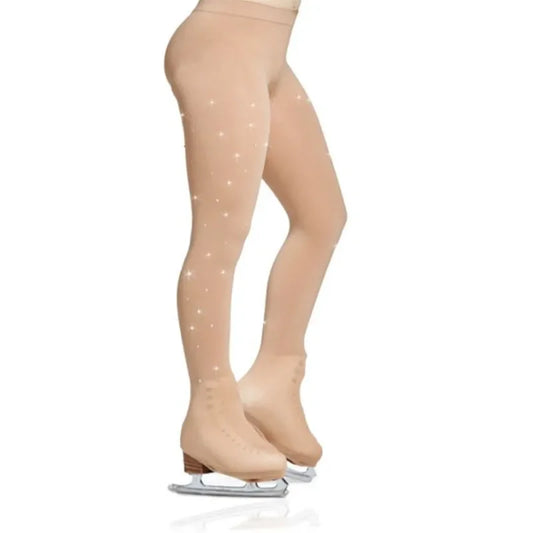 "10PCS Rhinestone Figure Skating Pants Pantyhose Gymnastics Leotard