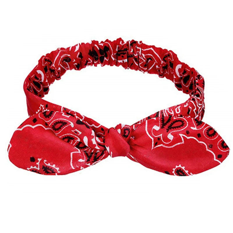 Boho Women Soft Solid Print Headbands Vintage Cross Knot Elastic Hairbands Turban Bandanas Hair Bands Hair Accessories