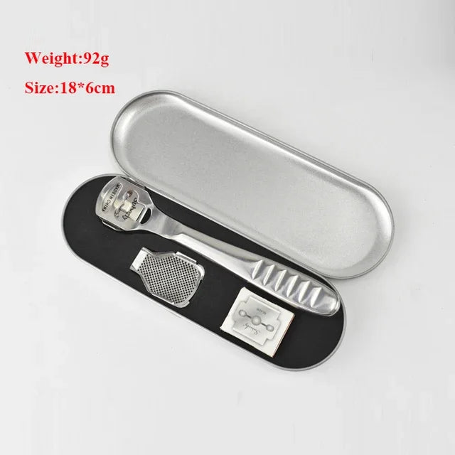 Stainless Steel Foot Shaver – Callus and Hard Skin Remover Tool, 10 Blades