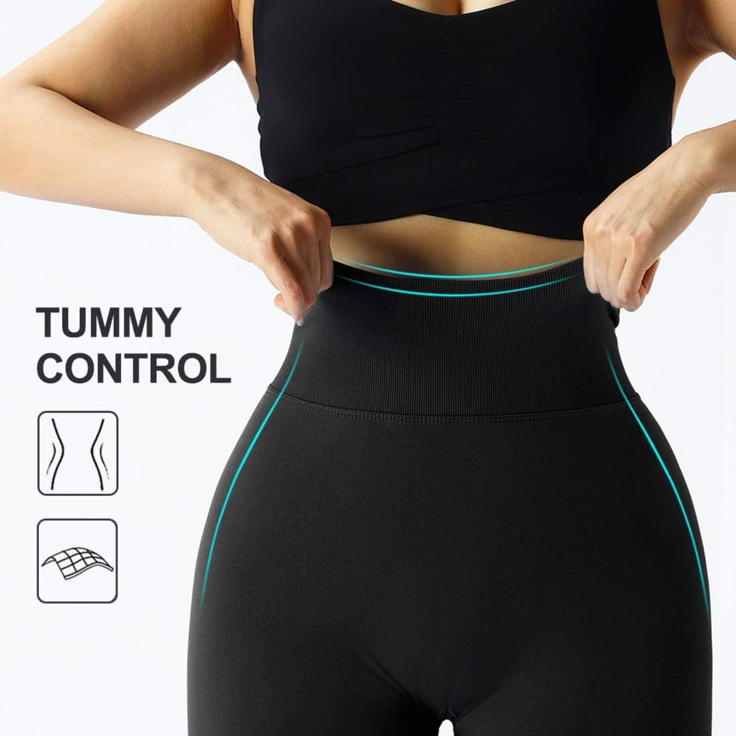 Seamless Knitted Fitness GYM Pants High Waist and Hips Tight Peach Buttocks  Yoga Pants