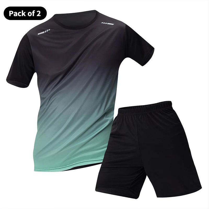 1/4 Pack men's quick-drying sports short sleeve mixed color multi-code casual shirt fashion T-shirt