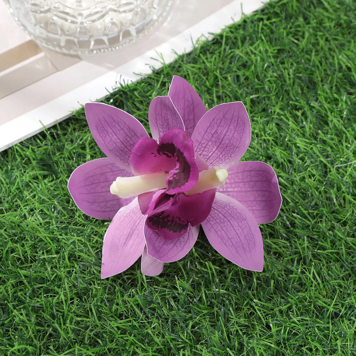 Orchid Flowers Hair Clips Bohemian Small Hairpin Barrette Beach Wedding Flower Women Holiday Hair Clip Hair Accessories