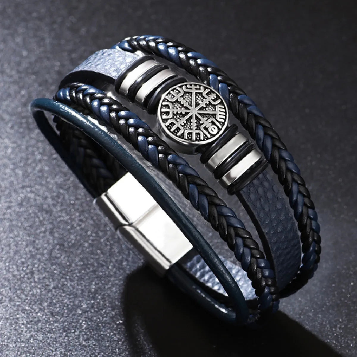 Tree Male Unique Design Trendy Vintage Cuff Men Bracelets PU Leather Bracelets Bangles for Men Jewelry