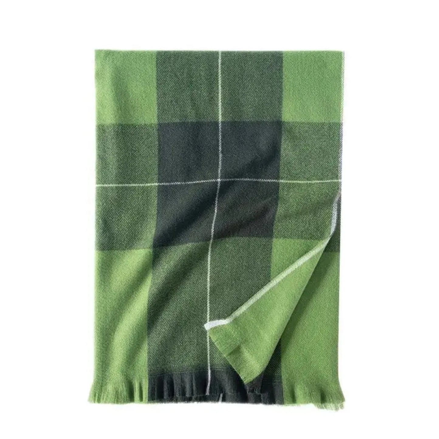 Women's Winter Plaid Scarf Shawl - Thick, Warm Fashion Scarf made with Imitation Cashmere