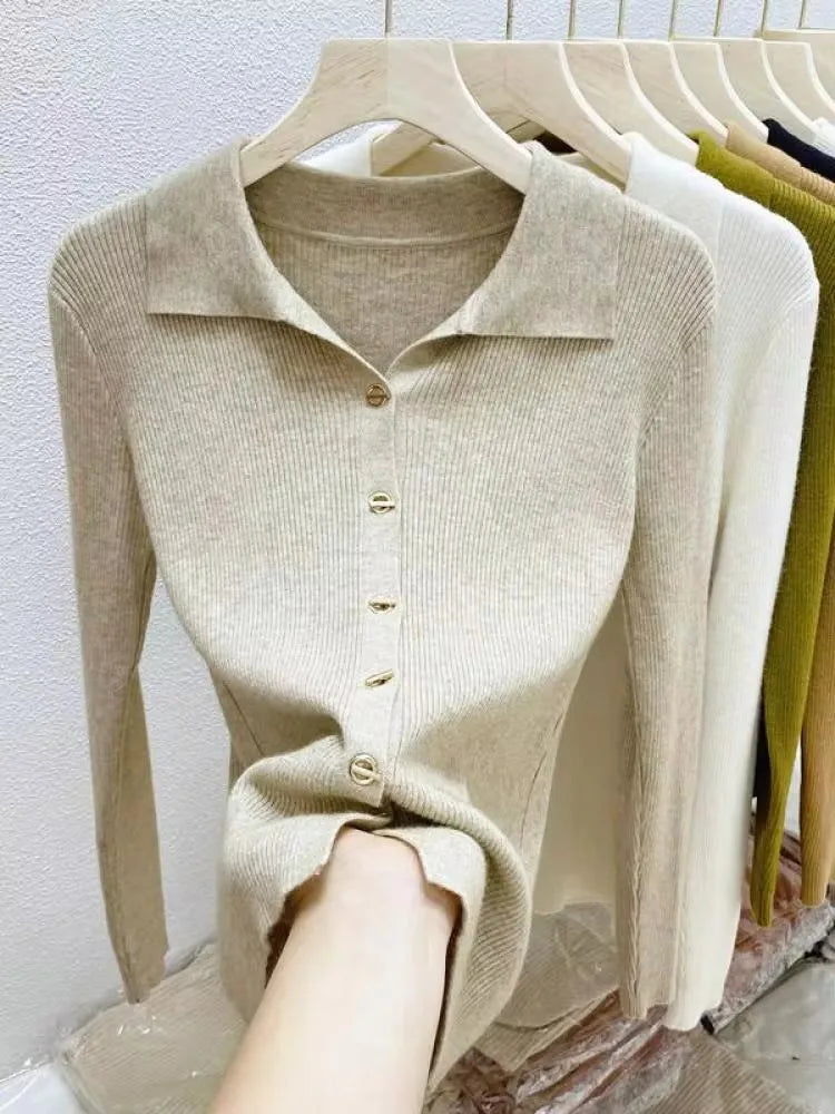 Women Cardigans Autumn Winter Single Breasted Knitted Sweater Spring Fashion Short Knitwear Solid Jumpers