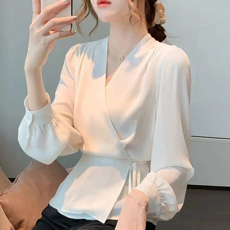 Spring Autumn Office Long Sleeve Shirt Slim