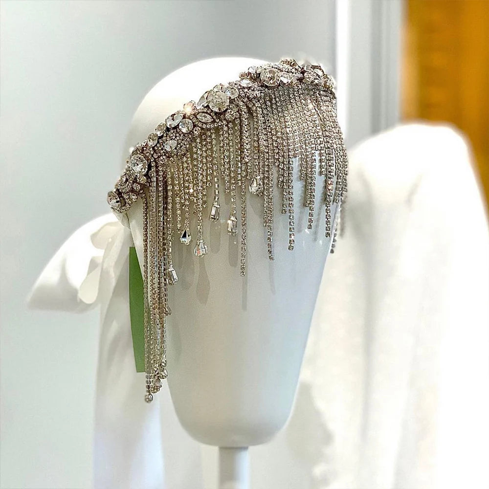 Tassel Head Chain Jewelry  Beaded Belly Dance Cap Flapper 1920s