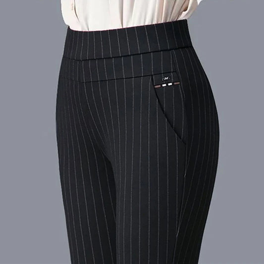 Thin & Thick Warm Winter Pencil Pants Women's Pin Stripe Skinny Trousers  Clothing Leggings
