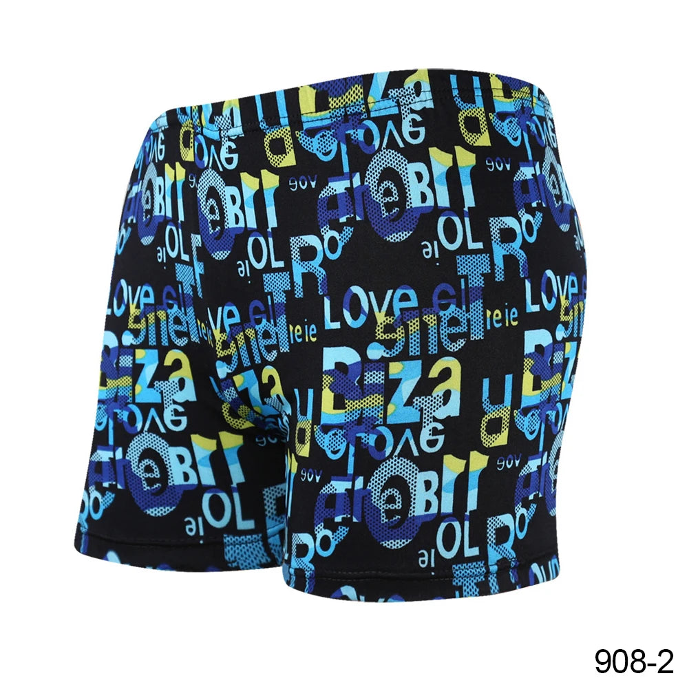 Adult Swimming Briefs Multicolor Printing Breathable Mens Swimming Trunks Avoid Embarrassed Beach Soak in A Hot Spring Drift