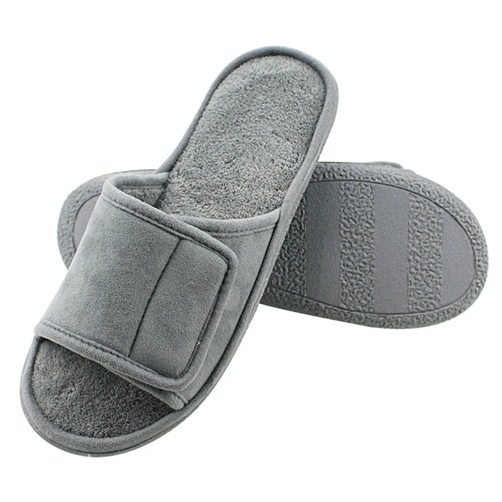 Adjustable House Shoes Memory Foam Slide Slippers Indoor Outdoor Home Slippers Machine Washable