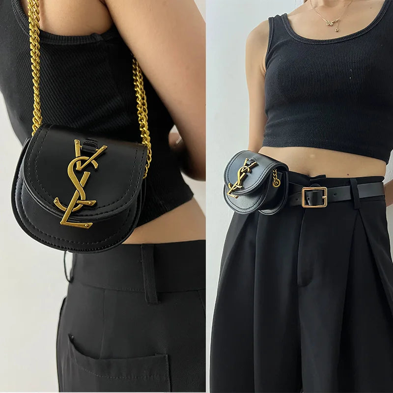Versatile Small Waist pack Shoulder Bag Elegant Belt Bag For Women Designer Purses and Handbag Jeans Waistband Female