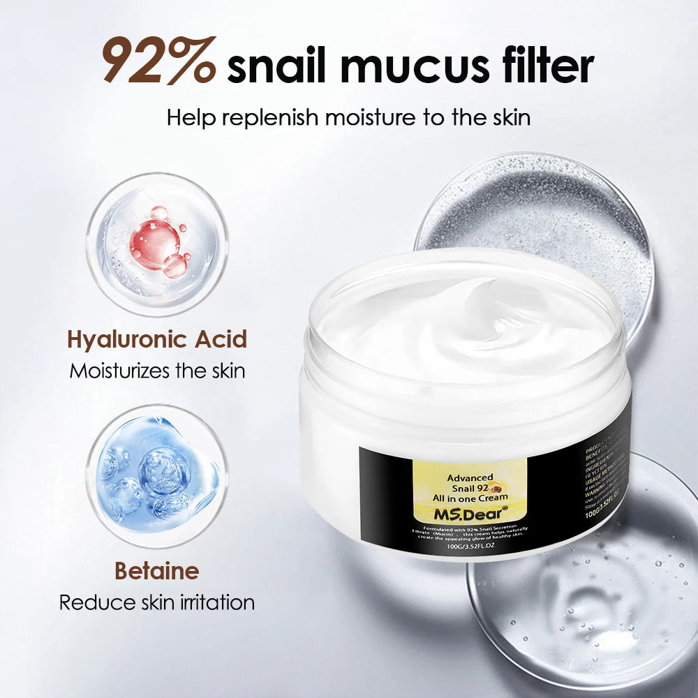 Collagen Snail Mucin 92% Repair Face Cream Face Lifting Anti-aging Fade Fine Lines