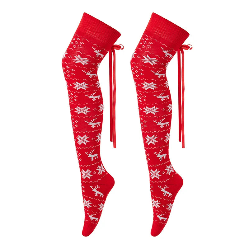 Cable Knit Over the Knee Socks for Winter Cozy Thigh High Stockings with Pom Pom Trim and Faux Fur Cuff