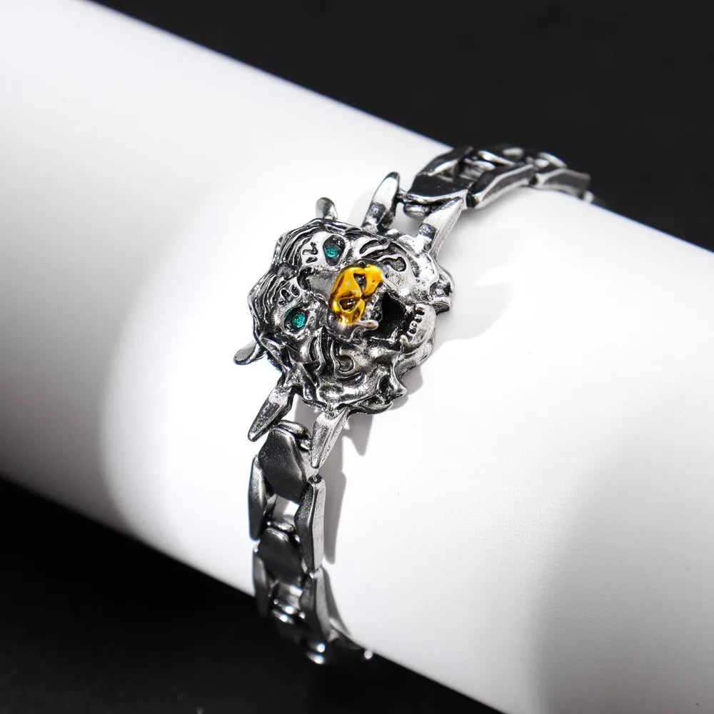 domineering rock men's bracelet High quality metal tiger Chinese Loong accessories bracelet