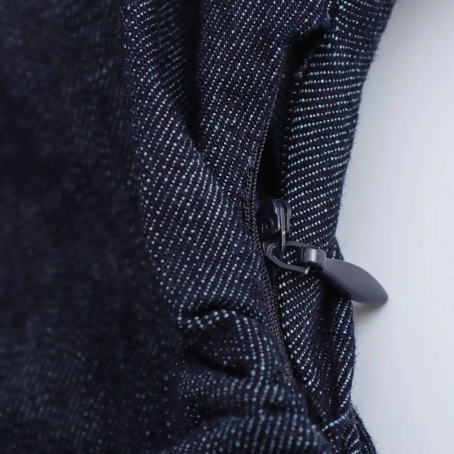 Spring 1975 series denim MIDI dress with lapel side zipper fashion wrinkle waist slim elegant dress
