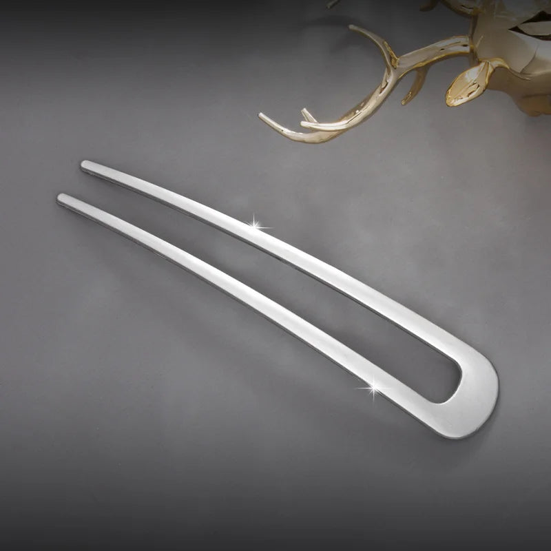 Fashion Luxury Elegant Shell Enamel Hairpin for Women Metal U Shape Hair Stick Hair wear Accessories Jewelry