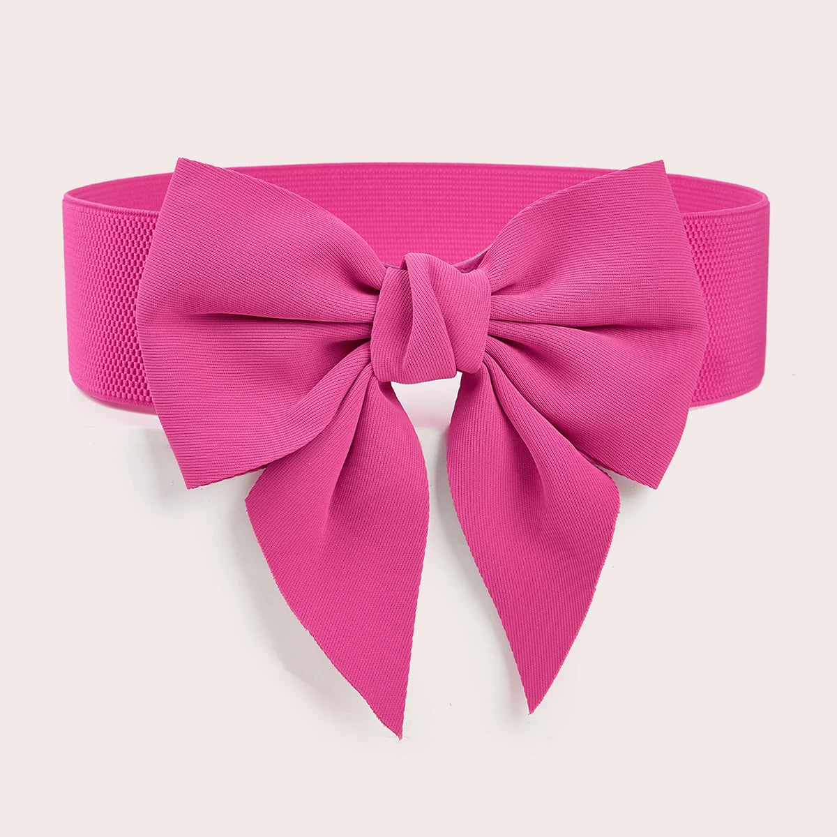 Women Stretch Waist Belt Straps Elegant Wide Side Waistband Large Bow Elastic Belts