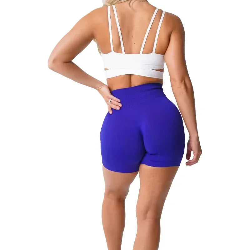 Spandex Solid Seamless Shorts  Workout  Fitness  Yoga