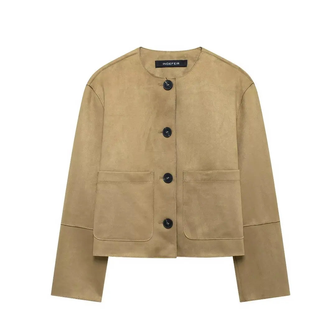 Suede Jacket Women Varsity Bomber Jackets for Women Coats and Jackets Woman Long Sleeve Women's Winter Jacket