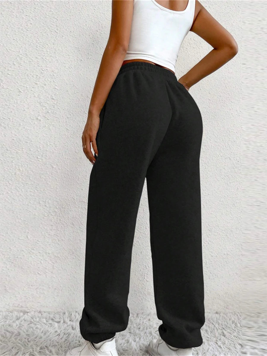 Women s High Waist Yoga Sweatpants with Side Pockets  Workout Pants Running  Active Wear