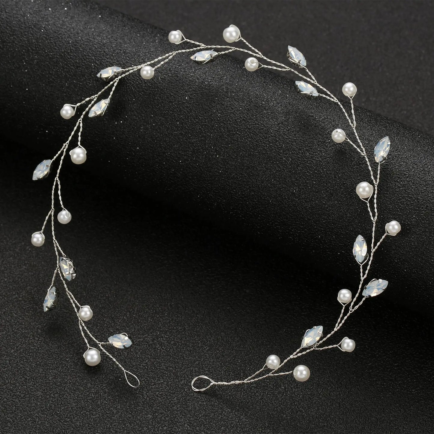 Elegant Women Hair Accessories  Headband Crystal Pearl Hairband Head Ornament Ladies  Hair Jewelry