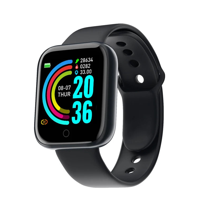Multifunction Bluetooth Smartwatch – Phone, Music, Sports, White, Y68 D20