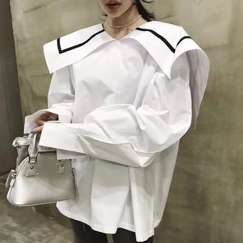 Sailor Collar Women Shirts