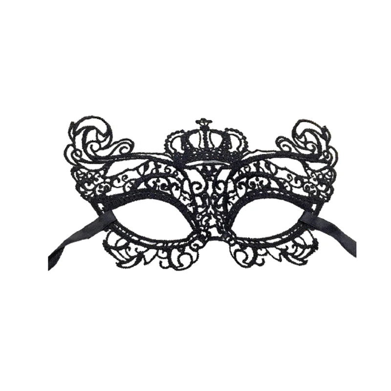 Black Queen Lace Mask Embroidery Appliques Party Carnival Mask Woman Accessories Halloween Masquerade Mask