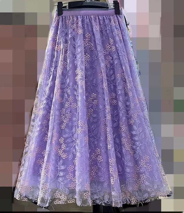 Vintage Long Skirt Ethnic Style