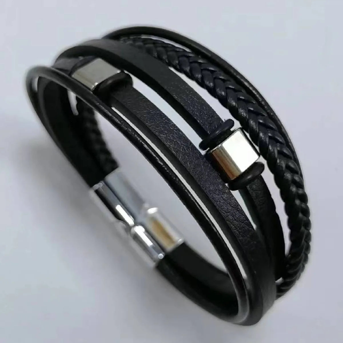 Tree Male Unique Design Trendy Vintage Cuff Men Bracelets PU Leather Bracelets Bangles for Men Jewelry