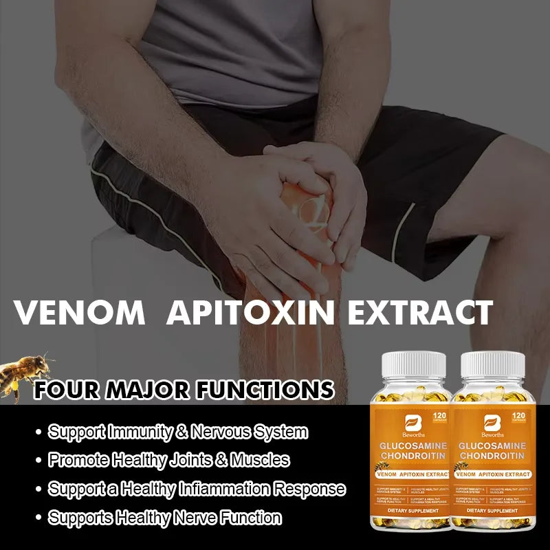Dietary Supplement – Glucosamine & Chondroitin with Bee Venom – 120 Capsules