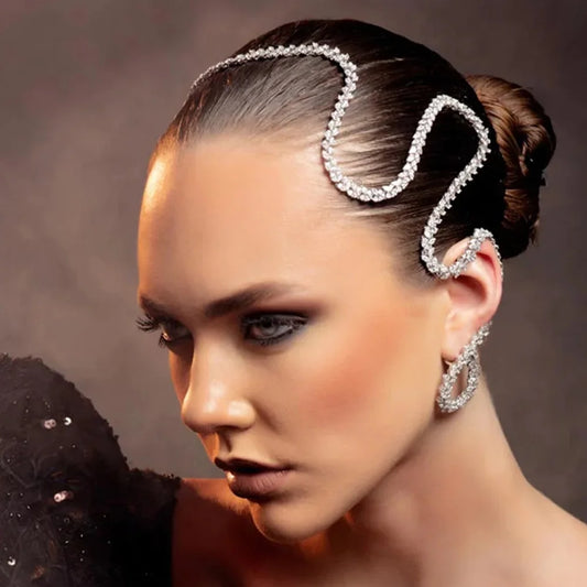 Geometric Headpiece Rhinestone Jewelry Crystal Decoration Headwear