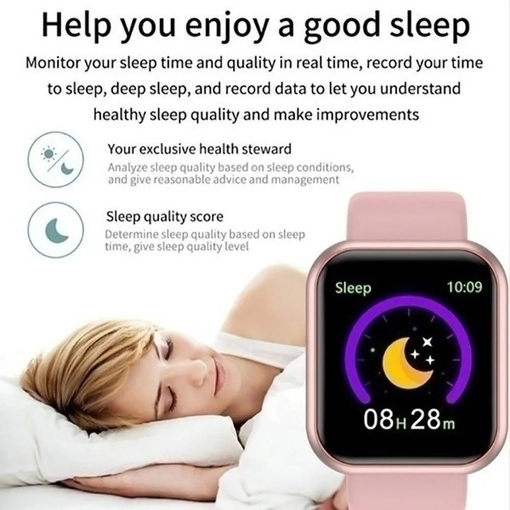 Multifunction Bluetooth Smartwatch – Phone, Music, Sports, White, Y68 D20