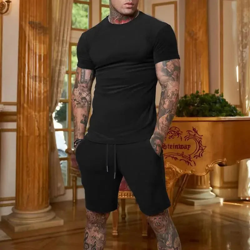 Men's two-piece sports suit shorts casual fashion summer hot item