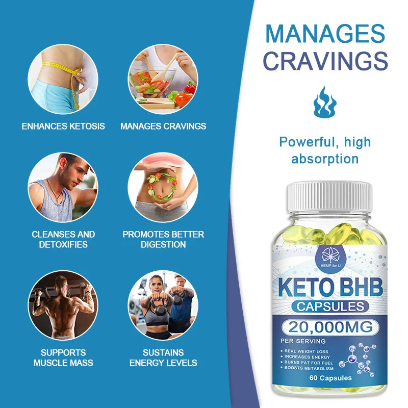Keto Supplement Capsules – 3-Pack, 60 Count