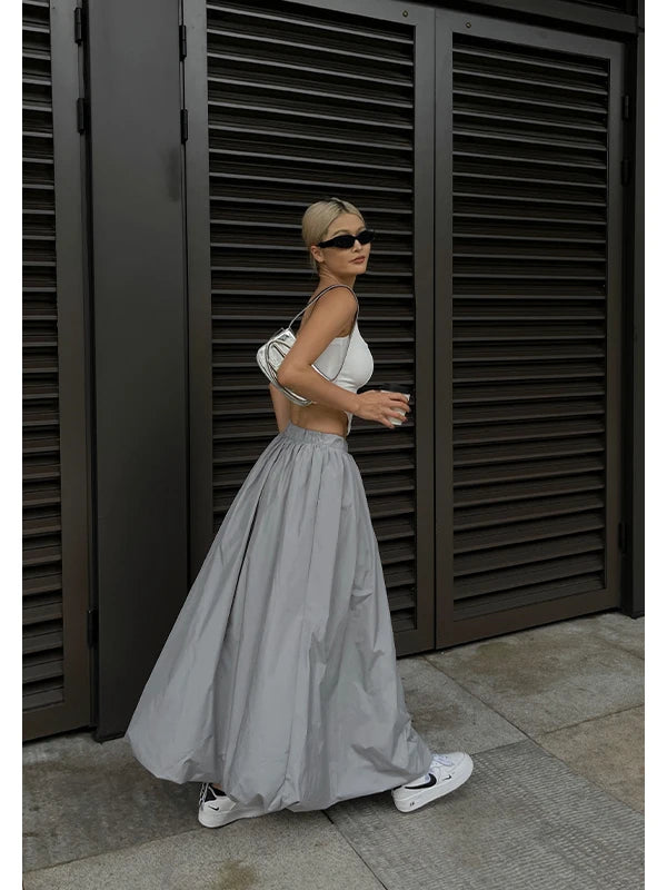 A-line Half Length Skirt High Waist