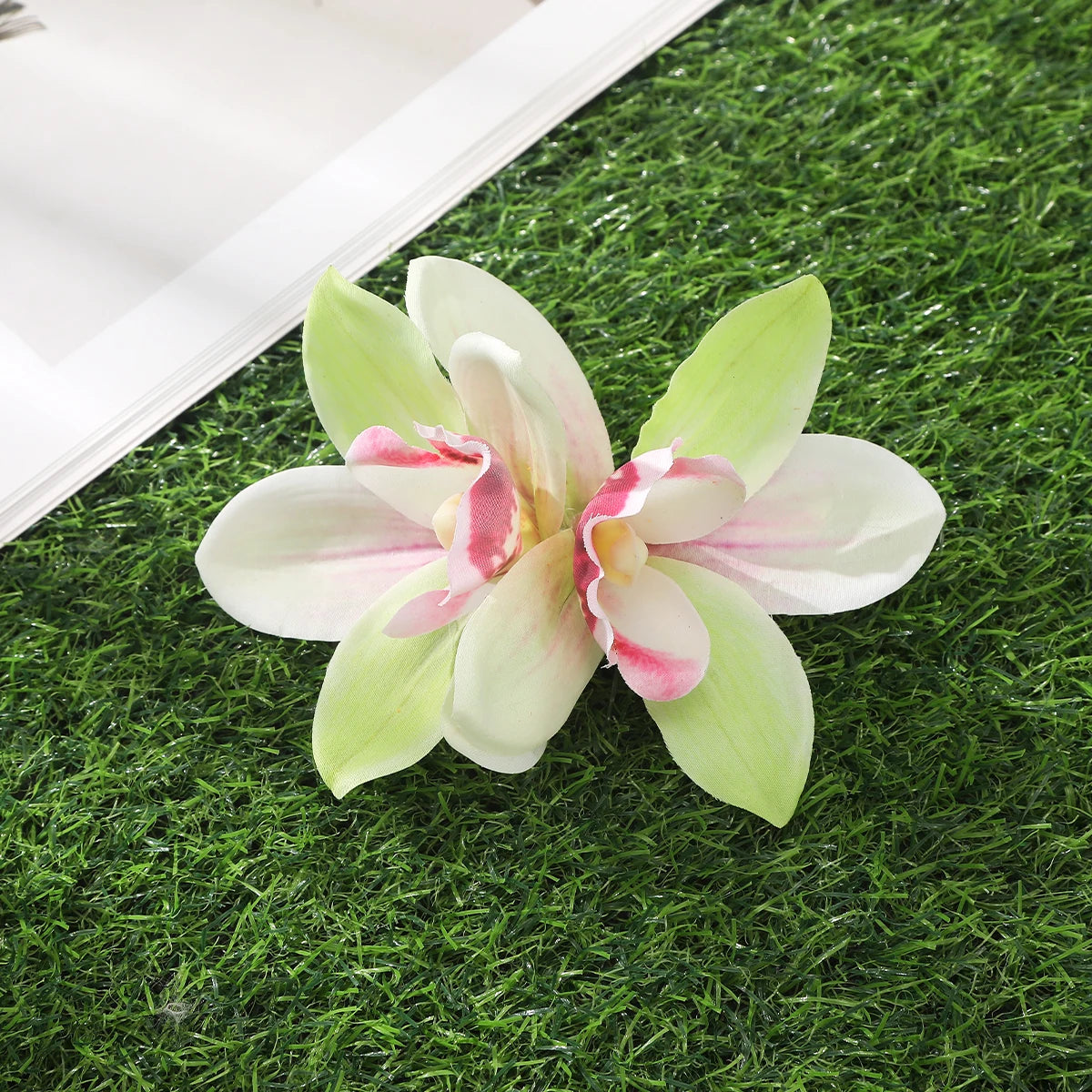 Orchid Flowers Hair Clips Bohemian Small Hairpin Barrette Beach Wedding Flower Women Holiday Hair Clip Hair Accessories